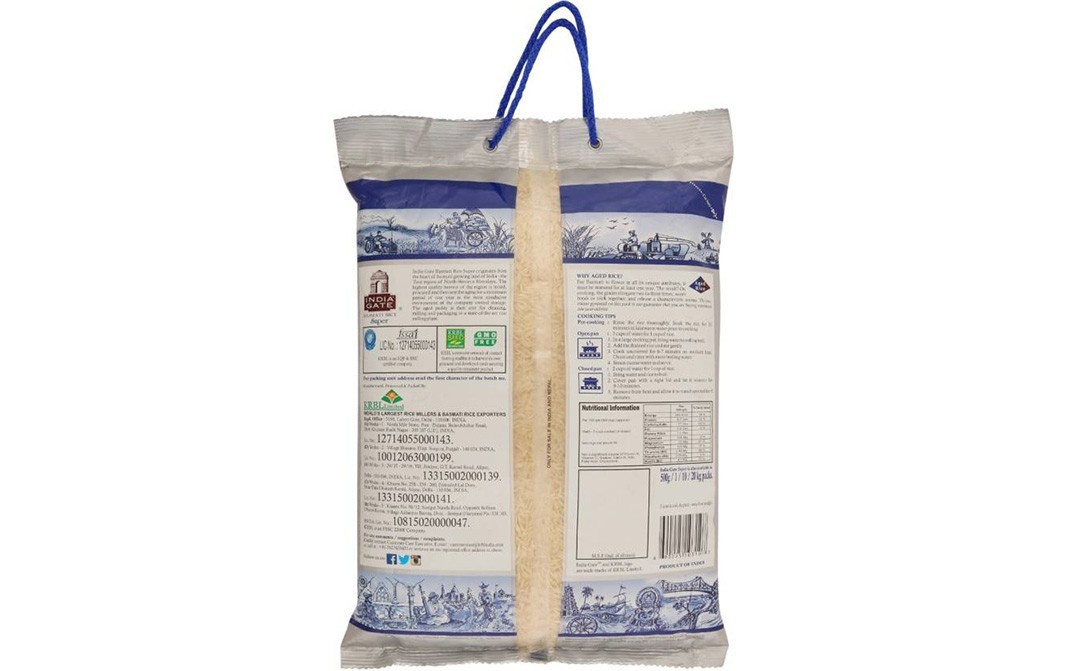 India Gate Basmati Rice Super    Pack  5 kilogram